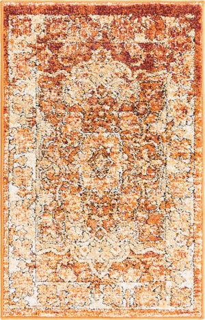 Rust Red 2' x 3' 1 Isabella Rectangle Area Rug Polypropylene & Polyester Traditional Elegant Carpet for Living Rooms, Dining, Office, Dorms for Sale at Rug Engine