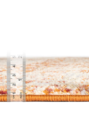 Rust Red 4' 1 x 4' 1 Isabella Square Area Rug Polypropylene & Polyester Traditional Elegant Carpet for Living Rooms, Dining, Office, Dorms for Sale at Rug Engine