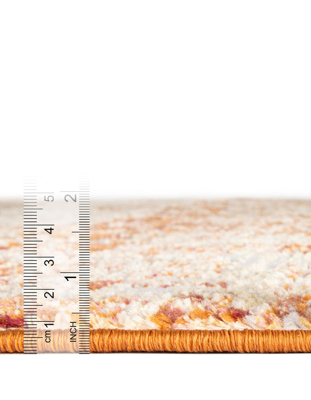 Rust Red 6' 1 x 6' 1 Isabella Square Area Rug Polypropylene & Polyester Traditional Elegant Carpet for Living Rooms, Dining, Office, Dorms for Sale at Rug Engine