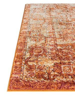 Rust Red 4' 1 x 4' 1 Isabella Square Area Rug Polypropylene & Polyester Traditional Elegant Carpet for Living Rooms, Dining, Office, Dorms for Sale at Rug Engine