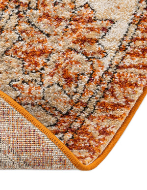 Rust Red 4' 1 x 6' 1 Isabella Oval Area Rug Polypropylene & Polyester Traditional Elegant Carpet for Living Rooms, Dining, Office, Dorms for Sale at Rug Engine