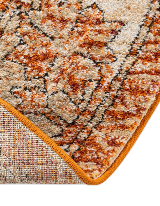 Rust Red 4' 1 x 6' 1 Isabella Oval Area Rug Polypropylene & Polyester Traditional Elegant Carpet for Living Rooms, Dining, Office, Dorms for Sale at Rug Engine