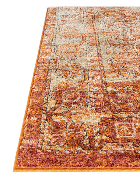 Rust Red 5' 1 x 5' 1 Isabella Octagon Area Rug Polypropylene & Polyester Traditional Elegant Carpet for Living Rooms, Dining, Office, Dorms for Sale at Rug Engine