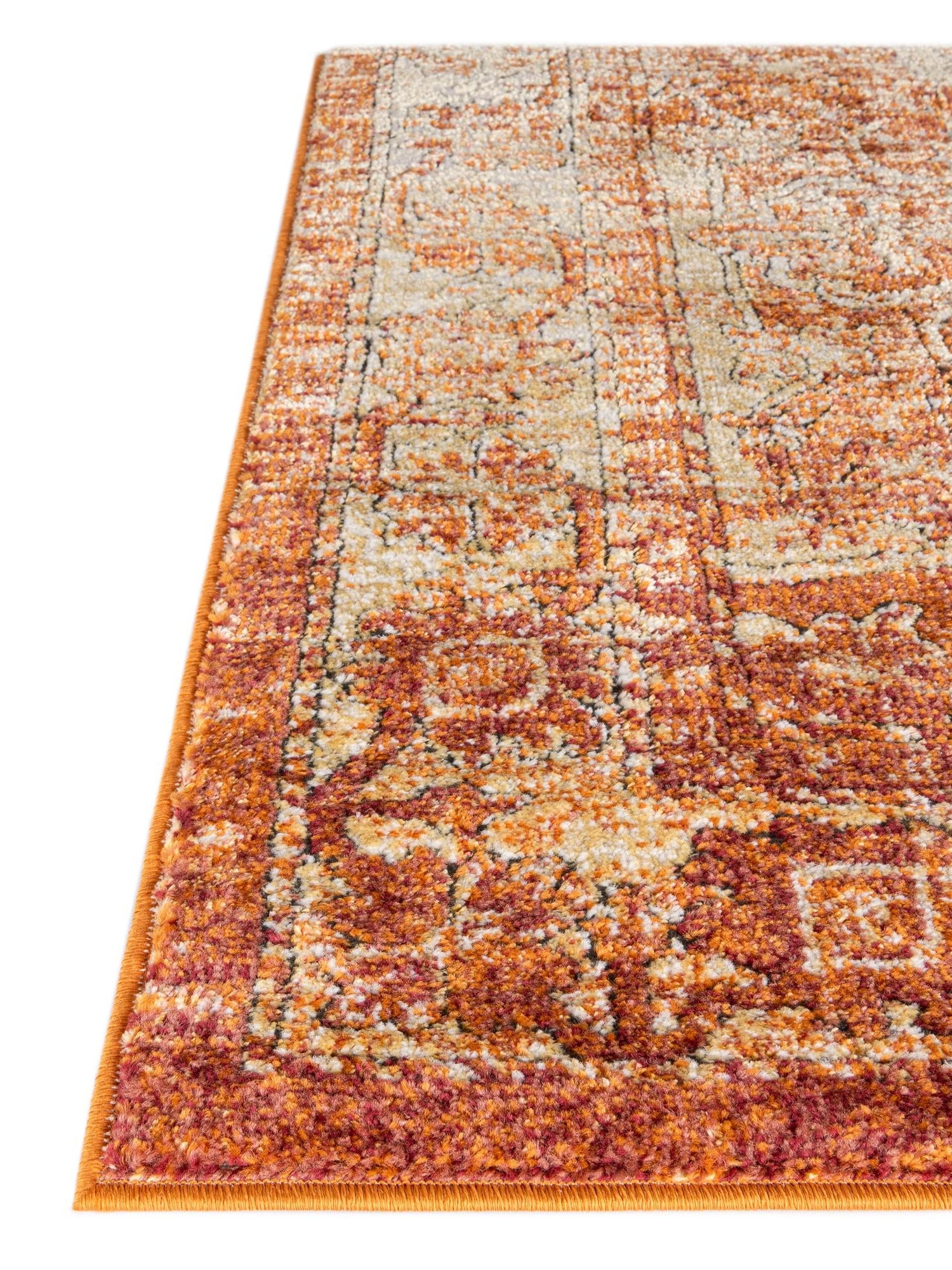 Rust Red 7' 10 x 7' 10 Isabella Octagon Area Rug Polypropylene & Polyester Traditional Elegant Carpet for Living Rooms, Dining, Office, Dorms for Sale at Rug Engine