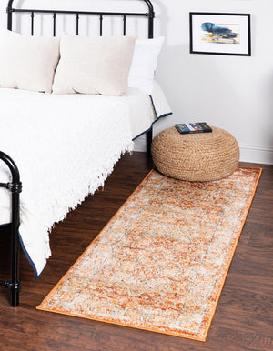 Rust Red 2' 7 x 10' Isabella Runner Area Rug Polypropylene & Polyester Traditional Elegant Carpet for Living Rooms, Dining, Office, Dorms for Sale at Rug Engine