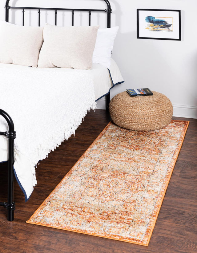Rust Red 2' 7 x 10' Isabella Runner Area Rug Polypropylene & Polyester Traditional Elegant Carpet for Living Rooms, Dining, Office, Dorms for Sale at Rug Engine