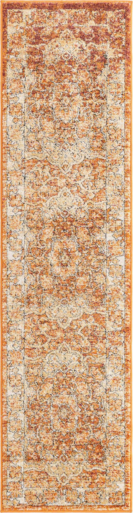 Rust Red 2' x 8' Isabella Runner Area Rug Polypropylene & Polyester Traditional Elegant Carpet for Living Rooms, Dining, Office, Dorms for Sale at Rug Engine