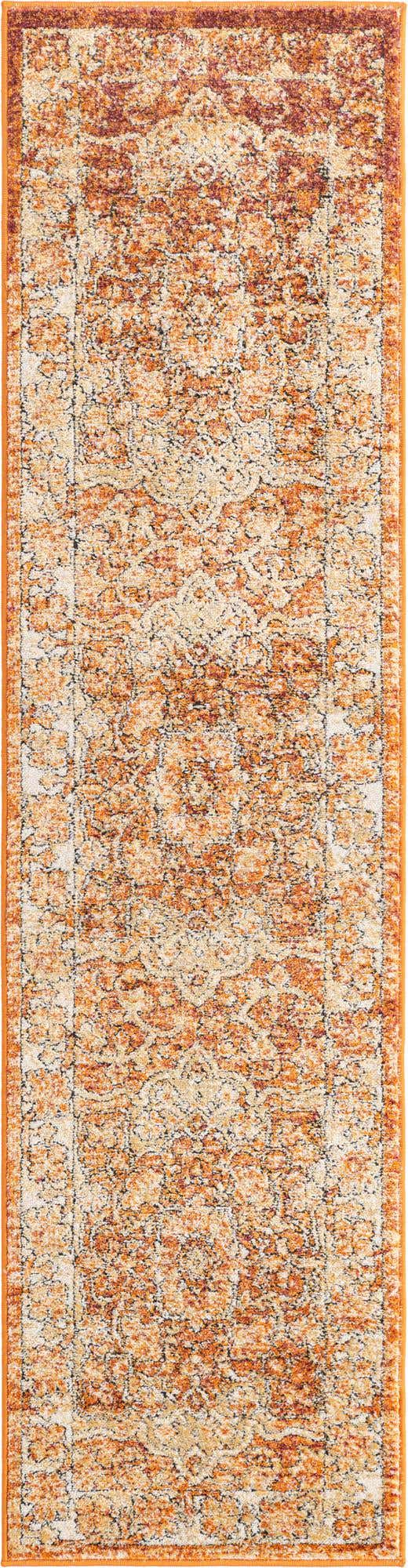Rust Red 2' x 8' Isabella Runner Area Rug Polypropylene & Polyester Traditional Elegant Carpet for Living Rooms, Dining, Office, Dorms for Sale at Rug Engine