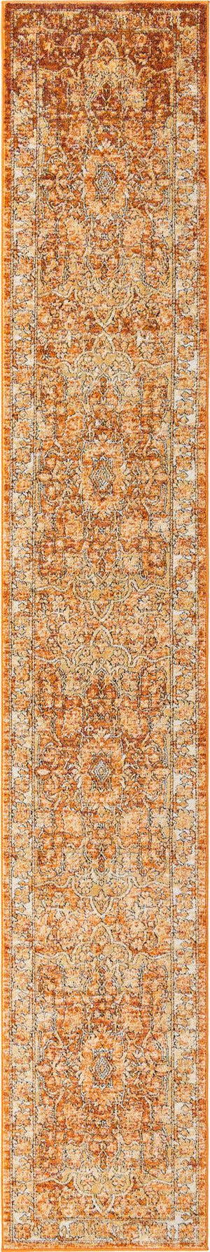 Rust Red 2' 7 x 16' 5 Isabella Runner Area Rug Polypropylene & Polyester Traditional Elegant Carpet for Living Rooms, Dining, Office, Dorms for Sale at Rug Engine