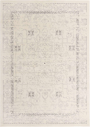 White 10' x 14' 1 Isabella Rectangle Area Rug Polypropylene & Polyester Traditional Elegant Carpet for Living Rooms, Dining, Office, Dorms for Sale at Rug Engine