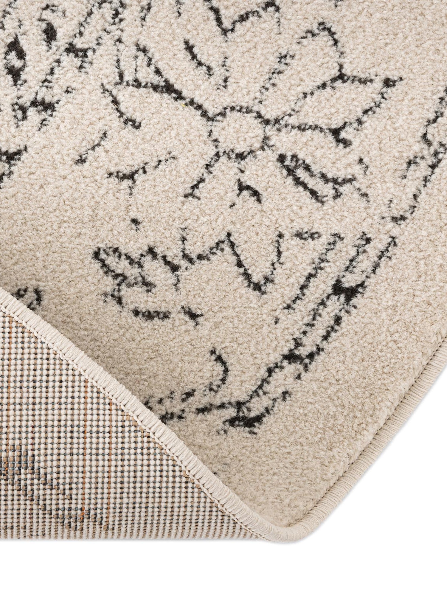 White 5' 1 x 5' 1 Isabella Round Area Rug Polypropylene & Polyester Traditional Elegant Carpet for Living Rooms, Dining, Office, Dorms for Sale at Rug Engine