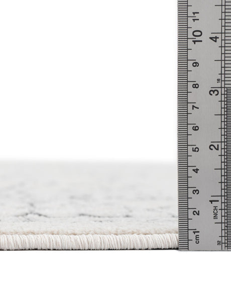 White 2' x 6' 1 Isabella Runner Area Rug Polypropylene & Polyester Traditional Elegant Carpet for Living Rooms, Dining, Office, Dorms for Sale at Rug Engine