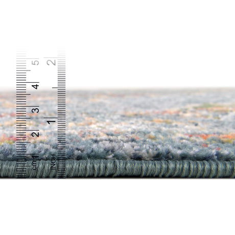 Blue 4' 1 x 6' 1 Isabella Rectangle Area Rug Polypropylene & Polyester Traditional Elegant Carpet for Living Rooms, Dining, Office, Dorms for Sale at Rug Engine