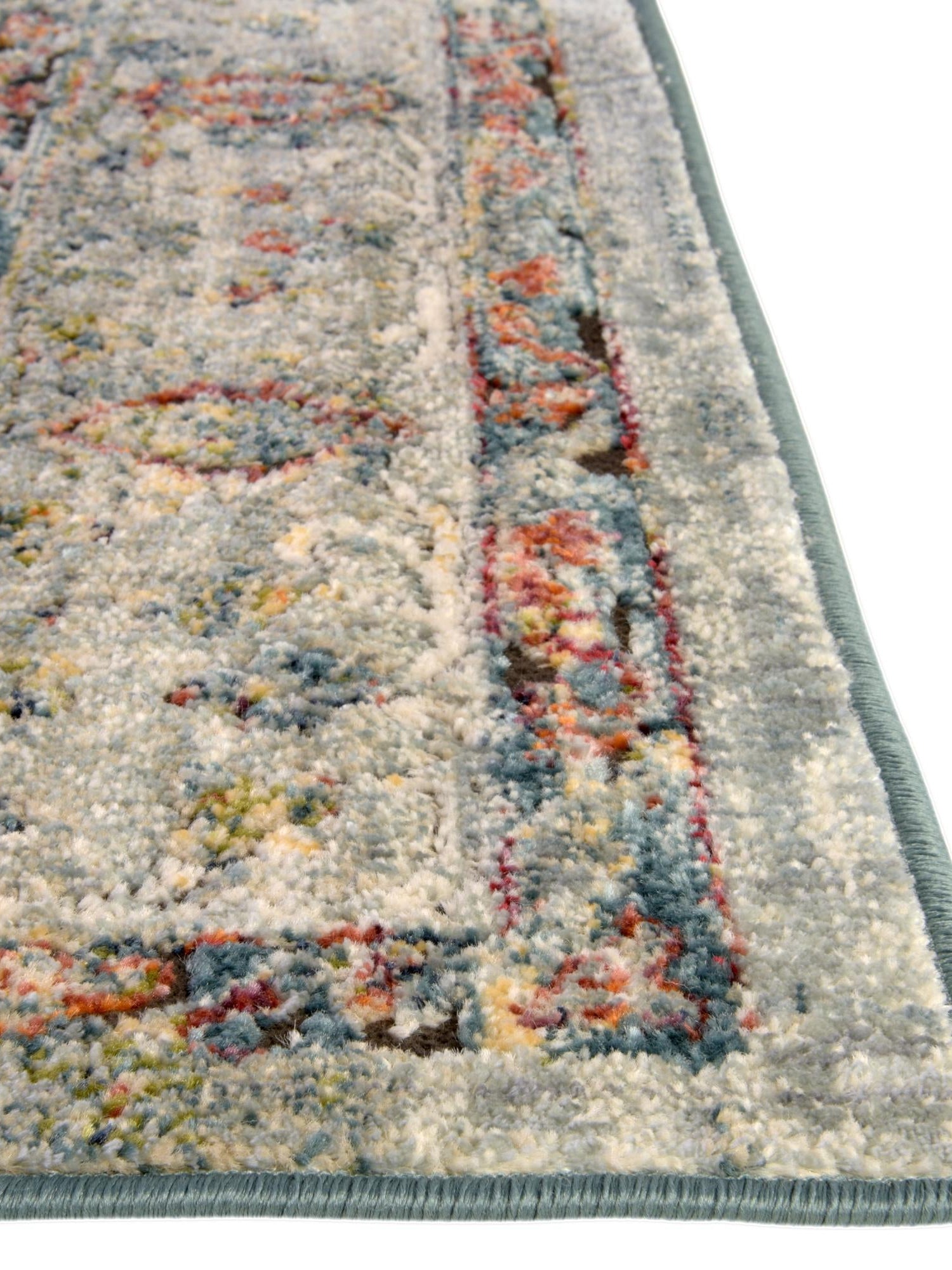 Blue 7' 10 x 10' Isabella Rectangle Area Rug Polypropylene & Polyester Traditional Elegant Carpet for Living Rooms, Dining, Office, Dorms for Sale at Rug Engine