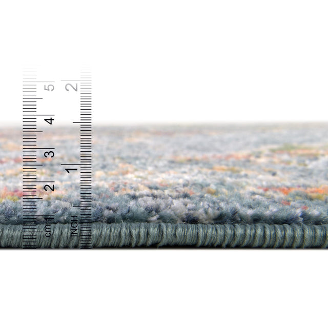 Blue 6' 1 x 6' 1 Isabella Square Area Rug Polypropylene & Polyester Traditional Elegant Carpet for Living Rooms, Dining, Office, Dorms for Sale at Rug Engine