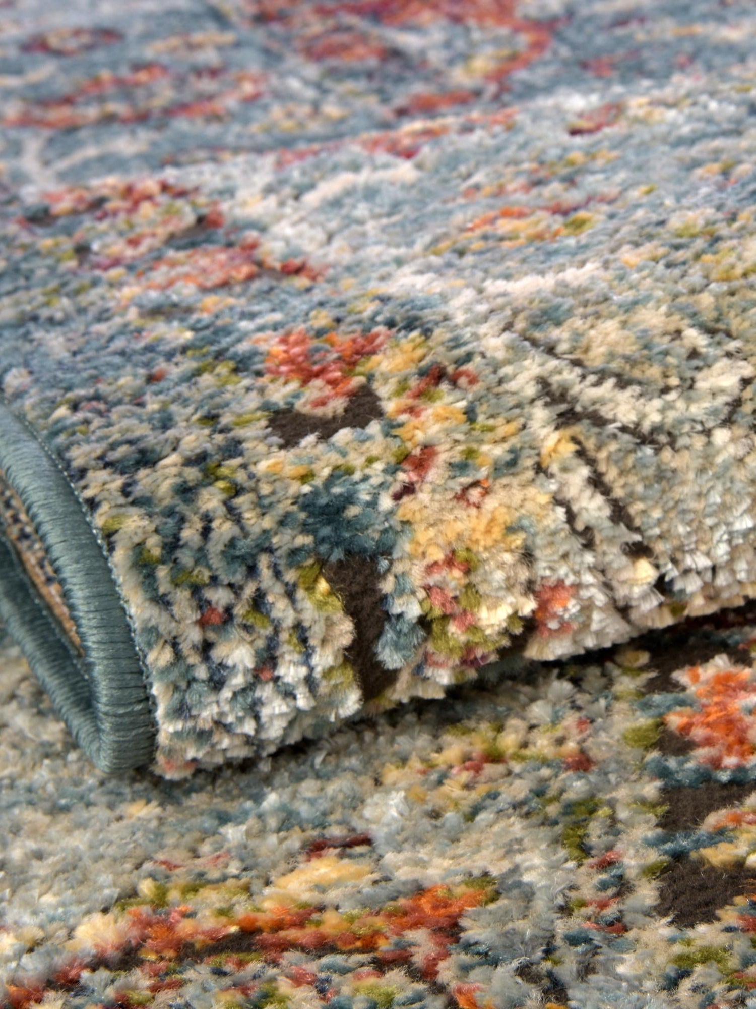 Blue 4' 1 x 6' 1 Isabella Oval Area Rug Polypropylene & Polyester Traditional Elegant Carpet for Living Rooms, Dining, Office, Dorms for Sale at Rug Engine