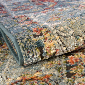 Blue 4' 1 x 6' 1 Isabella Oval Area Rug Polypropylene & Polyester Traditional Elegant Carpet for Living Rooms, Dining, Office, Dorms for Sale at Rug Engine