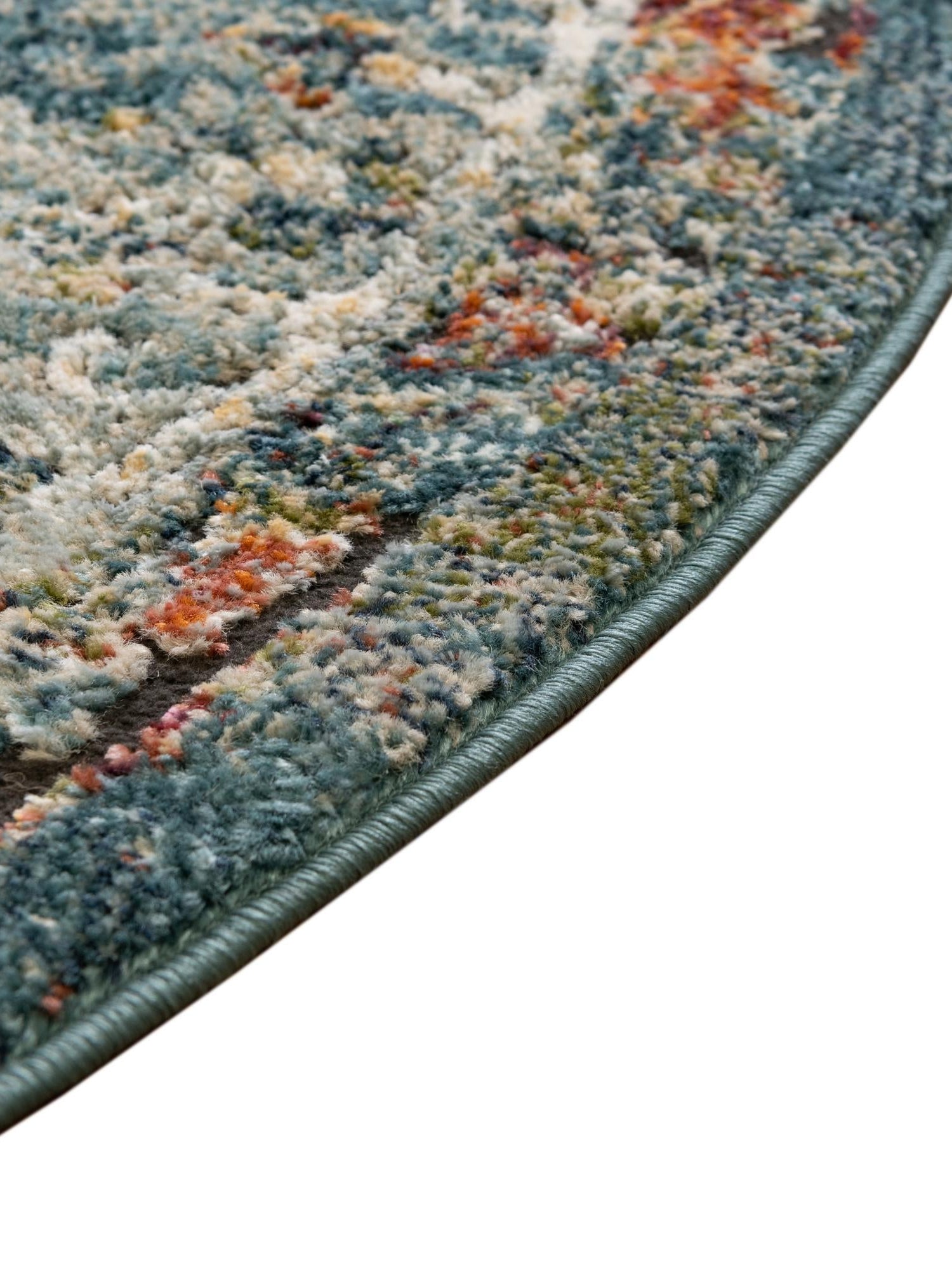 Blue 4' 1 x 6' 1 Isabella Oval Area Rug Polypropylene & Polyester Traditional Elegant Carpet for Living Rooms, Dining, Office, Dorms for Sale at Rug Engine