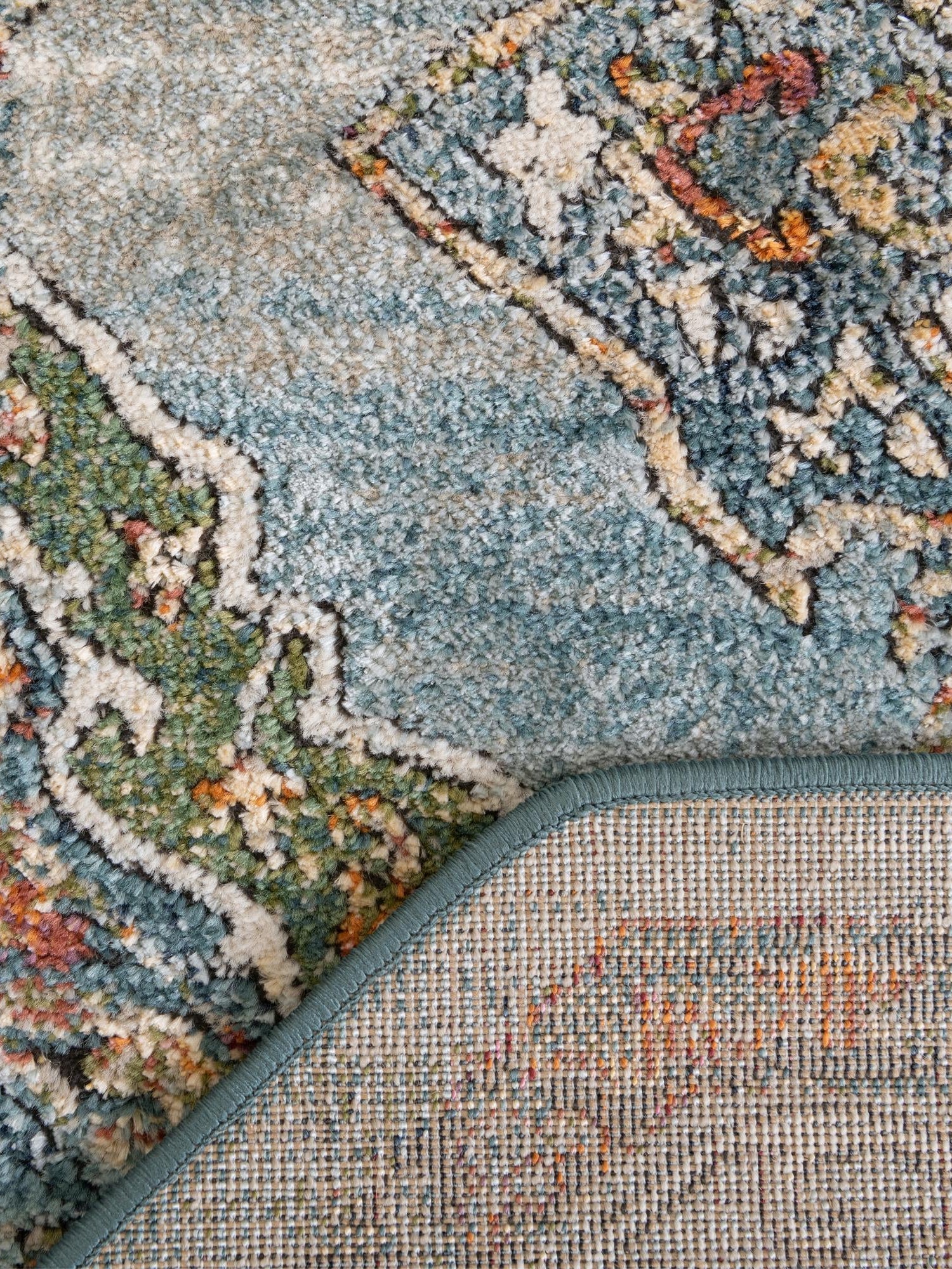 Blue 5' 1 x 5' 1 Isabella Octagon Area Rug Polypropylene & Polyester Traditional Elegant Carpet for Living Rooms, Dining, Office, Dorms for Sale at Rug Engine