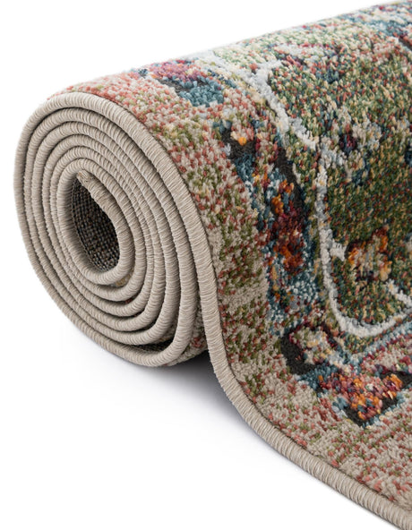 Green 10' x 14' 1 Isabella Rectangle Area Rug Polypropylene & Polyester Traditional Elegant Carpet for Living Rooms, Dining, Office, Dorms for Sale at Rug Engine