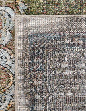 Green 2' 7 x 10' Isabella Runner Area Rug Polypropylene & Polyester Traditional Elegant Carpet for Living Rooms, Dining, Office, Dorms for Sale at Rug Engine