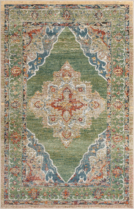 Green 1' 4 x 1' 4 Isabella Sample Area Rug Polypropylene & Polyester Traditional Elegant Carpet for Living Rooms, Dining, Office, Dorms for Sale at Rug Engine