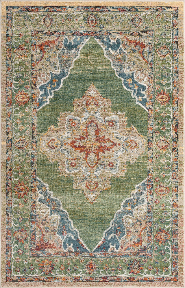 Green 1' 4 x 1' 4 Isabella Sample Area Rug Polypropylene & Polyester Traditional Elegant Carpet for Living Rooms, Dining, Office, Dorms for Sale at Rug Engine