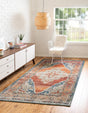 Rust Red 3' 3 x 5' 3 Isabella Rectangle Area Rug Polypropylene & Polyester Traditional Elegant Carpet for Living Rooms, Dining, Office, Dorms for Sale at Rug Engine