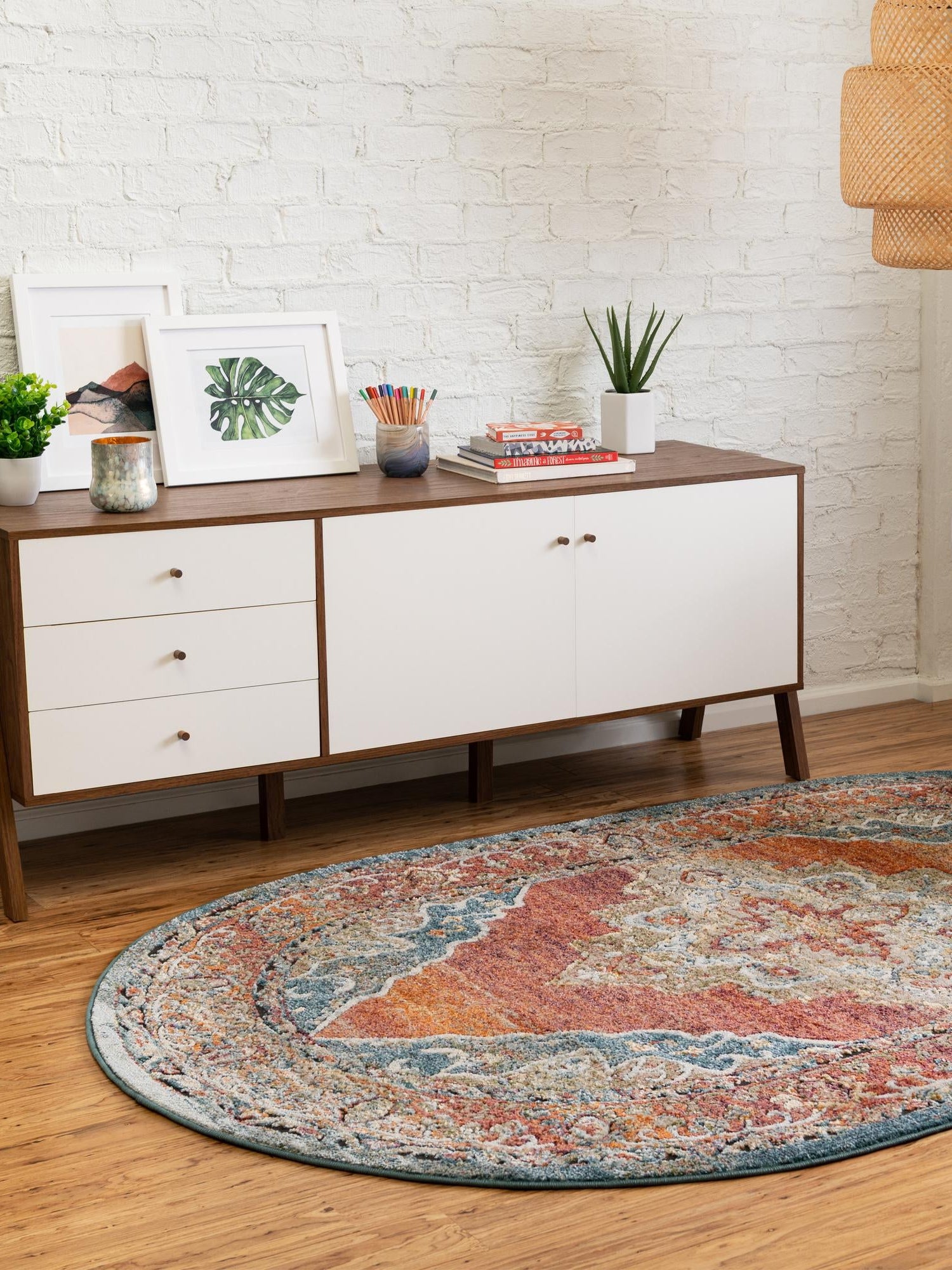 Rust Red 5' 1 x 8' Isabella Oval Area Rug Polypropylene & Polyester Traditional Elegant Carpet for Living Rooms, Dining, Office, Dorms for Sale at Rug Engine