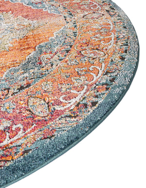 Rust Red 5' 1 x 8' Isabella Oval Area Rug Polypropylene & Polyester Traditional Elegant Carpet for Living Rooms, Dining, Office, Dorms for Sale at Rug Engine