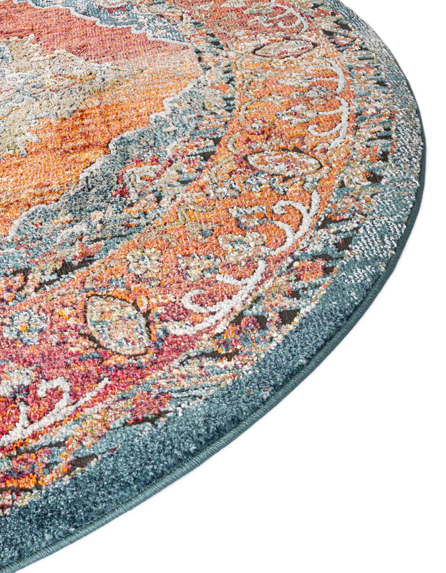 Rust Red 5' 1 x 8' Isabella Oval Area Rug Polypropylene & Polyester Traditional Elegant Carpet for Living Rooms, Dining, Office, Dorms for Sale at Rug Engine
