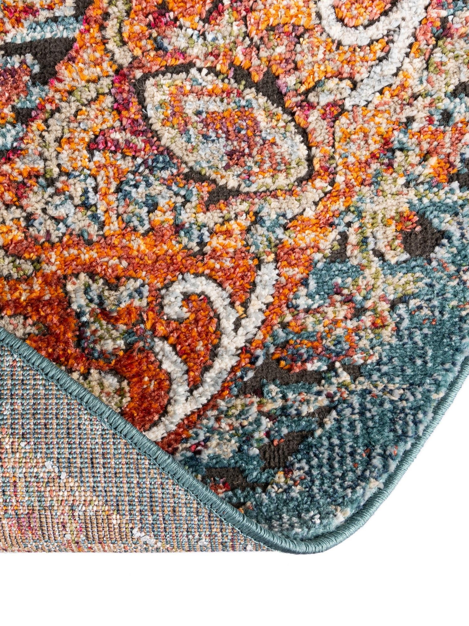 Rust Red 5' 1 x 8' Isabella Oval Area Rug Polypropylene & Polyester Traditional Elegant Carpet for Living Rooms, Dining, Office, Dorms for Sale at Rug Engine