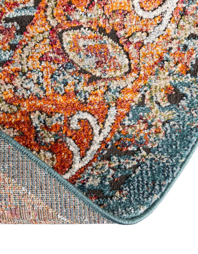 Rust Red 5' 1 x 8' Isabella Oval Area Rug Polypropylene & Polyester Traditional Elegant Carpet for Living Rooms, Dining, Office, Dorms for Sale at Rug Engine