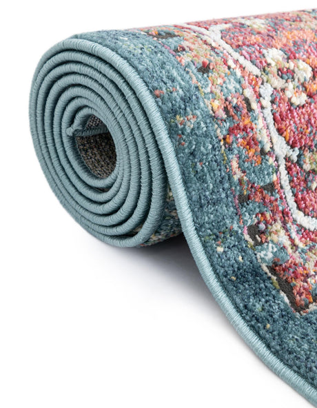 Rust Red 5' 1 x 8' Isabella Oval Area Rug Polypropylene & Polyester Traditional Elegant Carpet for Living Rooms, Dining, Office, Dorms for Sale at Rug Engine