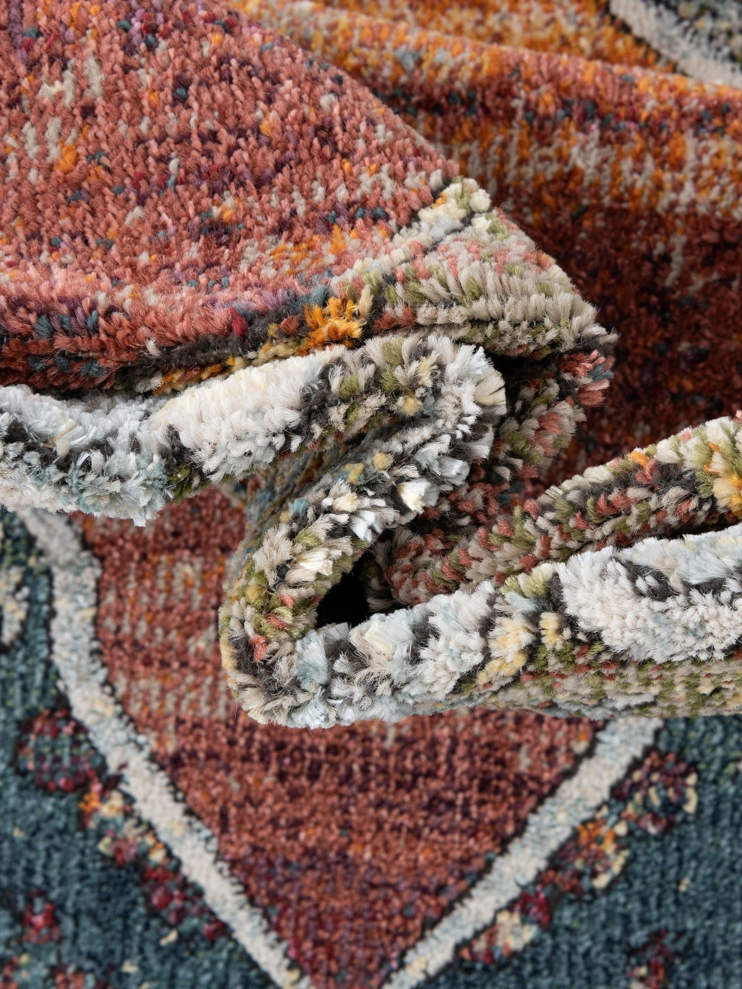 Rust Red 7' 10 x 7' 10 Isabella Octagon Area Rug Polypropylene & Polyester Traditional Elegant Carpet for Living Rooms, Dining, Office, Dorms for Sale at Rug Engine