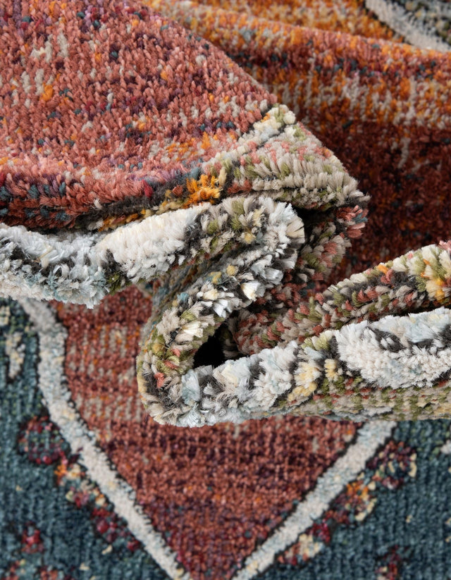 Rust Red 7' 10 x 7' 10 Isabella Octagon Area Rug Polypropylene & Polyester Traditional Elegant Carpet for Living Rooms, Dining, Office, Dorms for Sale at Rug Engine
