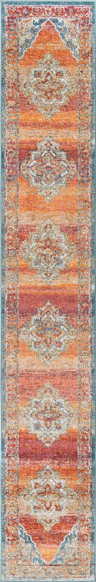 Rust Red 2' 7 x 16' 5 Isabella Runner Area Rug Polypropylene & Polyester Traditional Elegant Carpet for Living Rooms, Dining, Office, Dorms for Sale at Rug Engine