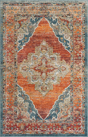 Rust Red 1' 4 x 1' 4 Isabella Sample Area Rug Polypropylene & Polyester Traditional Elegant Carpet for Living Rooms, Dining, Office, Dorms for Sale at Rug Engine
