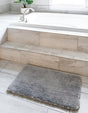 Pewter Gray 2' x 3' Bano Luxe Bath Mat Rectangle Rug