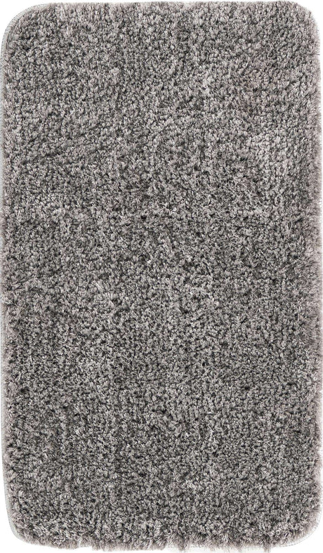 Pewter Gray 2' x 3' Bano Luxe Bath Mat Rectangle Rug