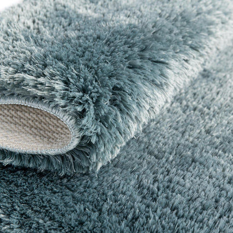 Dusty Blue 1' 8 x 2' 7 Bano Luxe Bath Mat Soft & Plush Water Absorbing Accent Area Rug for Sale at Rug Engine