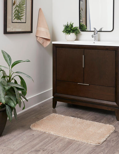 Oat 1' 8 x 2' 7 Bano Luxe Bath Mat Soft & Plush Water Absorbing Accent Area Rug for Sale at Rug Engine