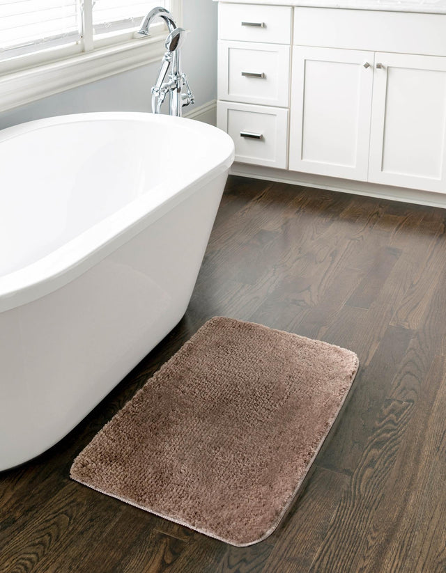 Mink 2' x 3' Bano Luxe Bath Mat Rectangle Rug