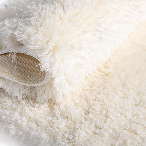 Porcelain White 2' x 3' Bano Luxe Bath Mat Rectangle Rug