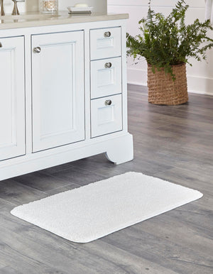 Snow White 2' x 3' Bano Everyday Bath Mat Rectangle Rug