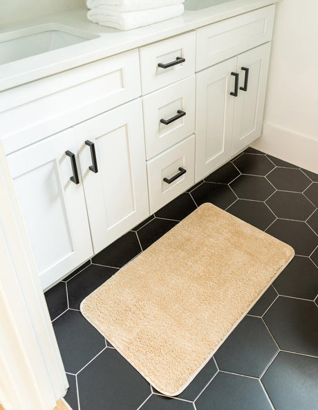 Sandy Beige 2' x 3' Bano Everyday Bath Mat Rectangle Rug