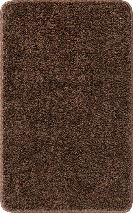Mocha Brown 2' x 3' Bano Everyday Bath Mat Rectangle Rug