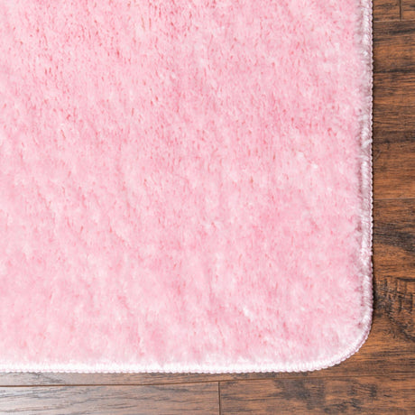 Baby Pink 1' 8 x 2' 7 Bano Everyday Bath Mat Soft & Plush Water Absorbing Accent Area Rug for Sale at Rug Engine