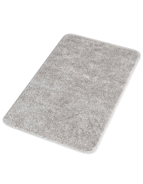 Silver 1' 8 x 2' 7 Bano Everyday Bath Mat Soft & Plush Water Absorbing Accent Area Rug for Sale at Rug Engine