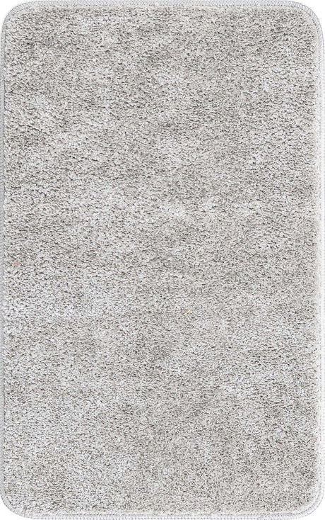 Silver 2' x 3' Bano Everyday Bath Mat Rectangle Rug